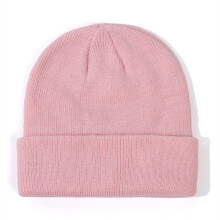 Winter Knitted Beanie Newborn Crochet Pullover Warm Cap Pink M