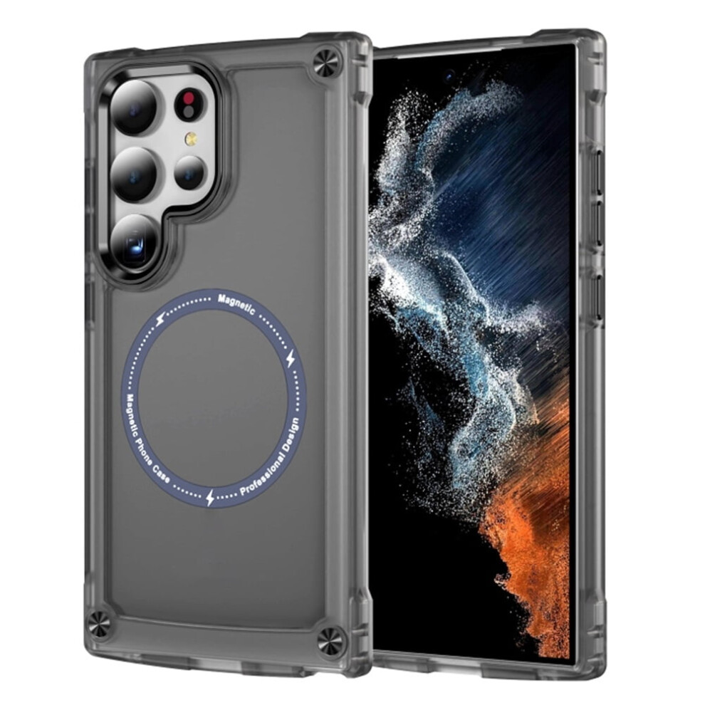 Shockproof Slim Magnetic Case For Samsung Galaxy S25 Ultra 6.9" – Compatible With Magsafe, Translucent Matte Black 9496895275837