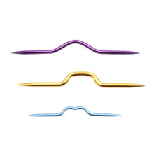 3pcs Alloy Crooked Curved Cable Stitch Holders DIY Cable Curved Crochet Hook Knitting Tools ( )