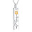Rose Flower Urn Necklace Square Bar Ashes Pendant 1
