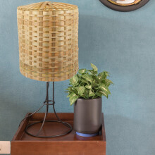 Abat-jour en rotin tressé ULTNICE, bambou tissé, éclairage doux, décoration intérieure, 1 pièce