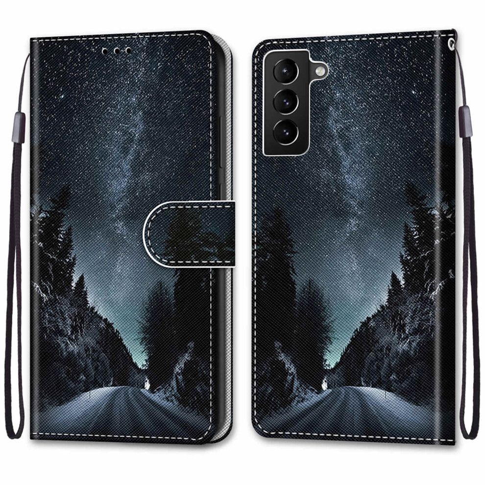 Wallet Phone Case For Samsung Galaxy S22 (6.1"), Pu Leather Flip With Kickstand, Magnetic Clasp & Card Slots 9496895276186