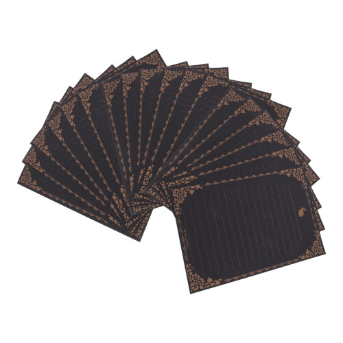 Black Writing Paper Stationery – 50 Sheets, 8.25 x 5.82