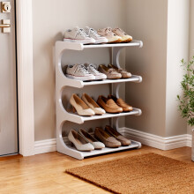 Étagère à chaussures à 4 niveaux – Rangement gain de place pour entrée, chambre et dressing ; compatible avec baskets, bottes et talons