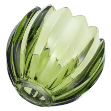 Abat-jour décoratif en verre vert en forme de citrouille pour suspension