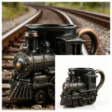 Mug Caife Bloc Inneall – Dearadh Réalaíoch Inneall Gluaisteáin, Ionsá Cruach Dhosmálta & Taobh Amuigh Roisín, Comhoiriúnach le