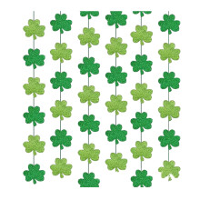 Guirnalda de tréboles – Decoración para puertas y porches del Día de San Patricio, letrero colgante para fiestas irlandesas, apto para uso en
