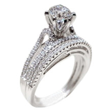 Inel de damă cu moissanit Eternity – Inel din argint sterling cu diamant roz, compatibil cu aniversare, Ziua Mamei, absolvire.