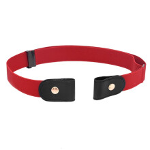 Slim Elastic Waistband Belt With Buckles Multi Color For Men Women Flexible
