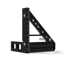 3D Multi-Angle Measuring Ruler Square, Protractor & Hole Locator (Inch/MM), Durable Aluminum T-Type Triangle Scriber – Compatible with Woodworking