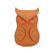 Owl plekterholderveske – oppbevaringsboks i skinn med 18 plektre, kompatibel med akustisk gitar, bærbar plekterveske og gave
