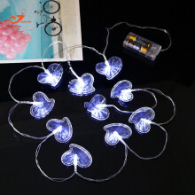 Heart-Shaped Mini String Lights, 1.65M/10 LED, Battery-Powered, Waterproof, Indoor/Outdoor, for Mother's Day, Wedding, DIY – White