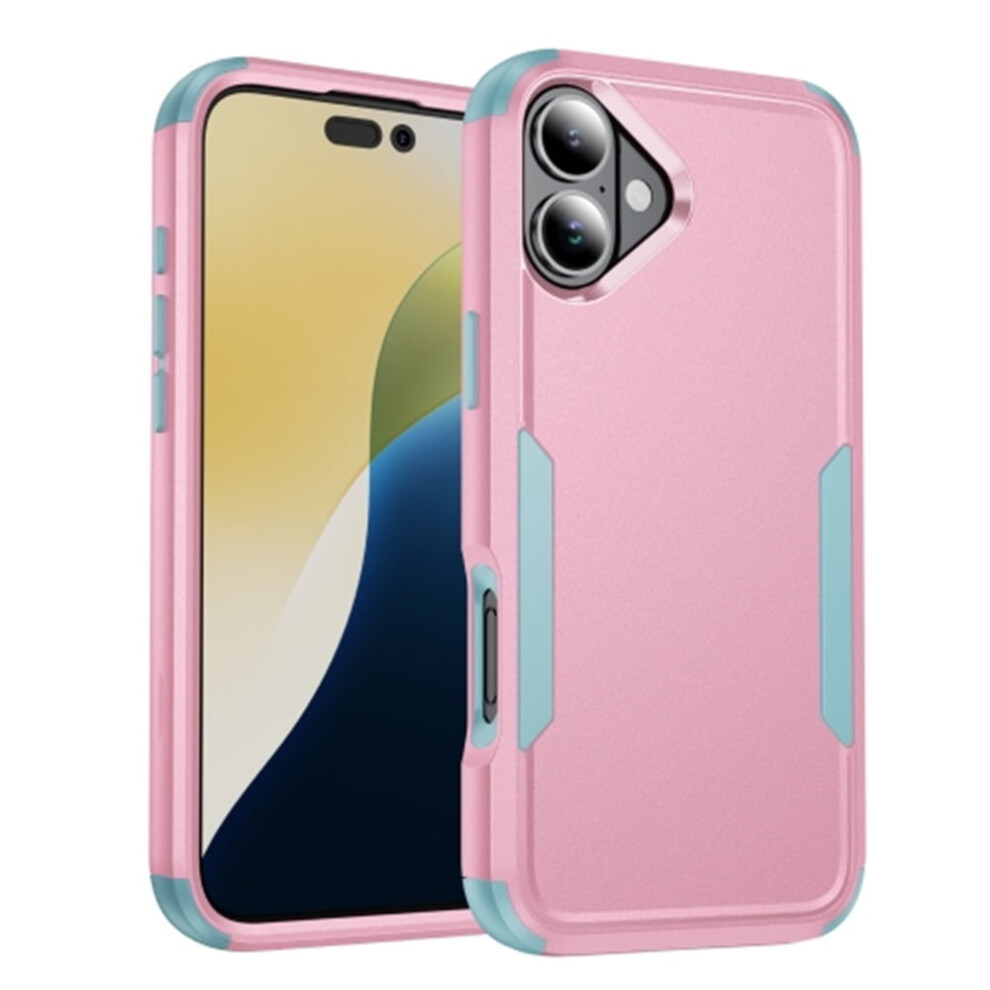 Heavy Duty 3-Layer Shockproof Bumper Case For Iphone 16 6.1-Inch Â + Mint, Compatible With Iphone 16 Pink 9313598241818