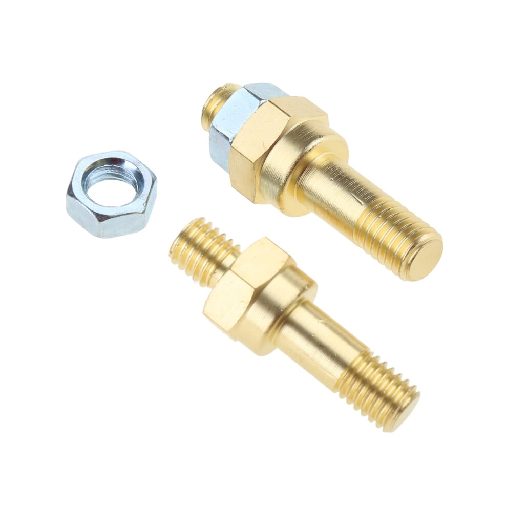 2Pcs Studs Side Post Battery Terminal Adapter Bolt Standard Battery Side Post Extender Studs Brass And Long 9313598241825