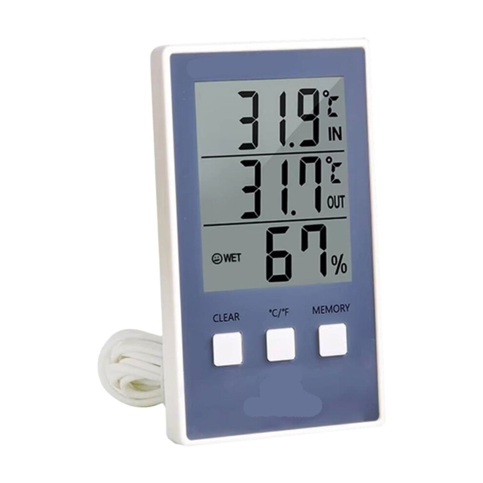 Digital Thermometer Hygrometer Indoor Outdoor Temperature Humidity Sensor Probe Weather Station,Real-Time 9448990705467
