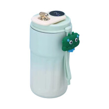 Mug isotherme à affichage LED de la température, en acier inoxydable, 35 cl, étanche et portable avec mousqueton, idéal pour le bureau, les