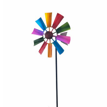 Outdoor Metal Yard Art Easy Assemble Garden Ornaments Weather Resistant Spinners Colorful Windmill Decor Kinetic Wind Spinners for Garden Lawn