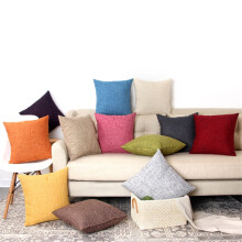 Lot de 2 taies d'oreiller décoratives en coton et lin, 45 x 45 cm, pour voiture, canapé ou maison.