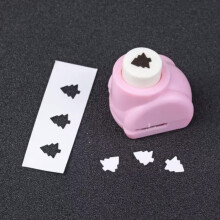 Random Color Mini Plastic Paper Punches Craft Cutter Scrapbooking Pick Patterns-Christmas Tree-8x8mm