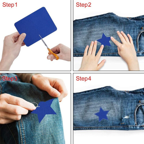 Ferro em Patche, 29 Peças de Ferro em Remendos para Conserto de Roupas Jeans 4,9 X 3,7 Polegadas (Multicolorido) 2