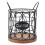 Round Coffee Pod Basket with Wooden Base Black 1