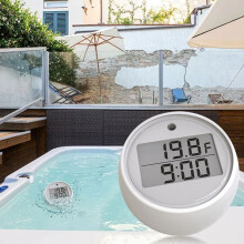 Ice Bath Mini Thermometer with Timer Function Automatic Pool Water Thermometer Digital Display Floating Gauge