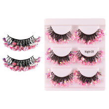 Řasy Strips3Pair Objemné natočené oční make-up potřeby Falešné řasy pro ženy, dívky, přítelkyně, její manželka pódium karneval