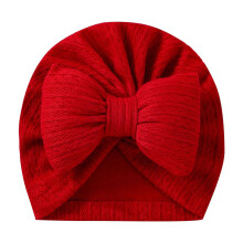 Baby Knitted Hairbands Solid Color Bow Flower Girls Hairbands Red Free Size