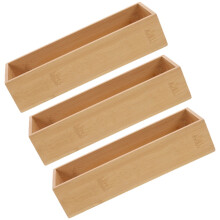 3pcs Silverware Organizer Wooden Bamboo Drawer Organizer Organization for Homeowners Bedroom