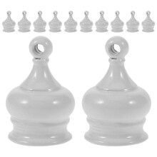 Lot de 12 embouts de lampe M10x1, boutons sphériques blancs pour abat-jour – Compatibles avec les douilles de lampe standard