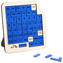 Wooden Brain Teaser Puzzles With365Days Daily Calendar Puzzle STEM Educational Toy Featuring Grapevine Wreath Decor Inspired Design