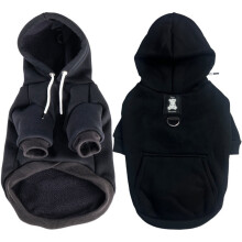Outdoor Lined Hoodie with Leash Attachment for Small and