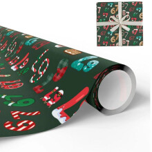67 Christmas Wrapping Paper, Funny 67 Meme Wrapping Paper, 6 7 Gift Wrap Paper for Xmas, Holiday, Party, Wrap Your Presents in Holiday Fun(20x35in)