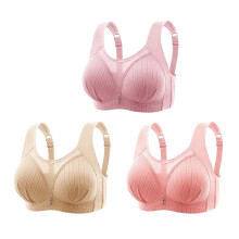 Andningsbar Cool Liftup Air-behå, 3-pack heltäckande sport-behåar, bekväm push-up vadderad, utjämnande bygelfri behå för kvinnor