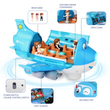 Airplane Toys for Kids with Lights & Music - 360 Rotating Electric Toy Plane for Toddlers 1-3(Blue)