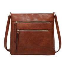 Veľkokapacitná crossbody kabelka s viacerými vreckami, zapínanie na zips, kabelka cez rameno