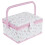 Portable Sewing Basket with Removable Tray and Interior 1