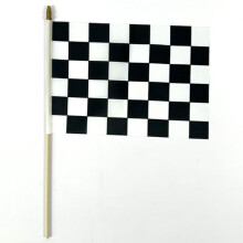 Rutig Svart och Vit Racing Stick Flagga Liten Handheld Racing Flagga Tävlingsflagga (20st)