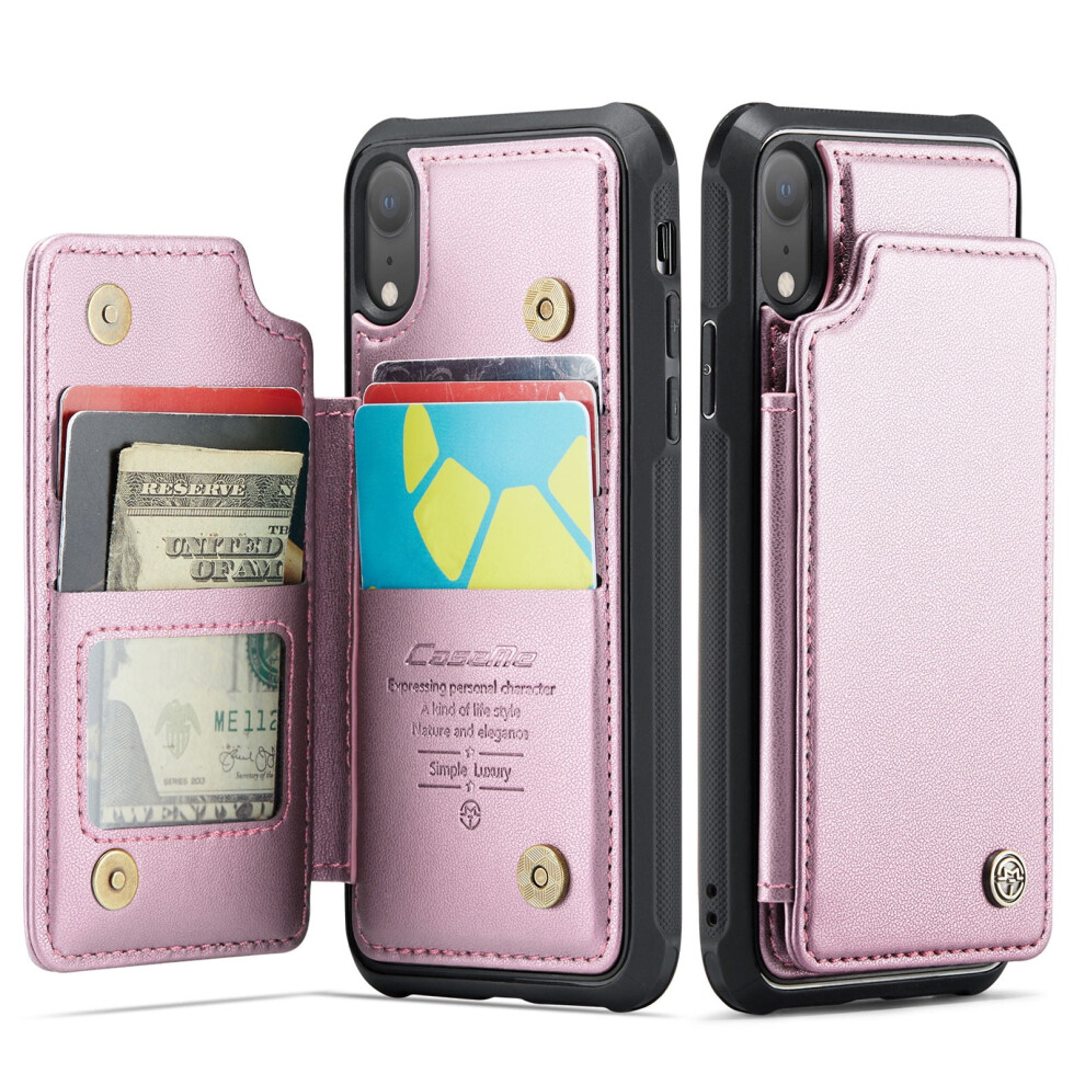 Iphone Xr Case With Card Holder & Rfid Blocking, Leather Wallet Case With Kickstand, Magnetic Clasp, Shockproof Â Compatible With Iphone Xr 9496895271822