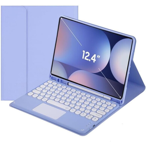 Θήκη πληκτρολογίου αφής συμβατή με Samsung Galaxy Tab S10+/S9FE+/S9+ 12.4", με θήκη για μολύβι και