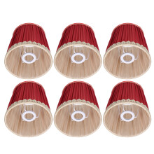 Elegant Wine Red Small Fabric Lampshade with Golden Edge for E14 Lamps