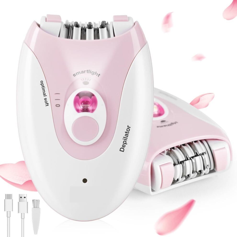 Light Epilators Hair Removal For Women, 2 Speed Hair Removal Device With Led Rechargeable Trimmer For Epilator Bikini, Face, Arm, Legs, Armpits