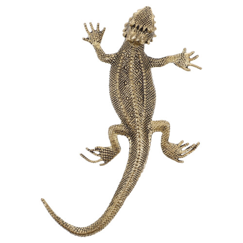 Brass Lizard Figurine Realistic Small Animal Sculpture