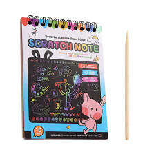 Rainbow Scratch Mini Art Notes – Magic Scratch Paper Cards for Kids' DIY Arts, Crafts & Party Favors – Compatible with Birthday, Halloween,