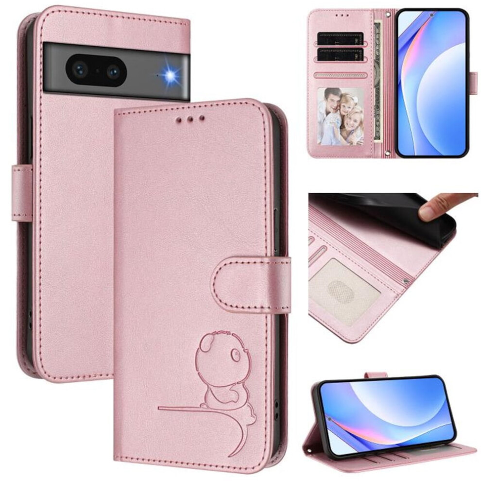 Panda Embossed Leather Phone Case For Google Pixel 7 Â 9122141689683
