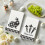 Easter Dish Towels Black Bunny 2PCS 1