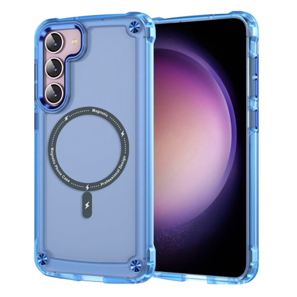Shockproof Slim Magnetic Case For Samsung Galaxy S23 6.1" Â Compatible With Magsafe, Translucent Matte Blue 9313598239280