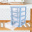 Bac de rangement rectangulaire bleu, lot de 12 pouces 1