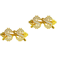 2pcs Party Eyeglasses Funny Dollar Glasses for Party Costume Photo Props (Golden)