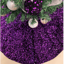 Jupe de sapin de Noël à paillettes et sequins, 152 cm (60 pouces)